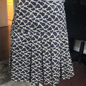 Burberry Cotton Pleated Skirt with Lining